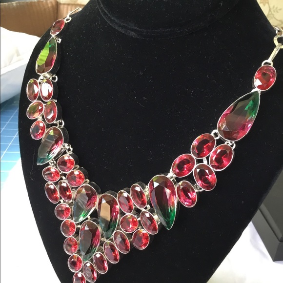 Jewelry - NWOT 925 🌺 Gorgeous Watermelon Tourmaline Rubellite See photo 🌹 Stunning